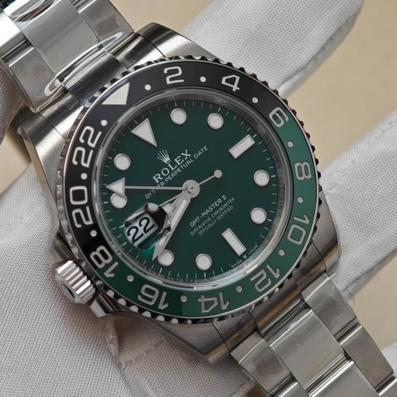 新款Rolex格林尼治GMT 雪碧圈左撇子 搭載丹東3285機芯 頂級自動機械男表