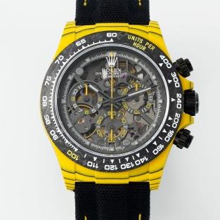 Rolex勞力士 改裝4130機芯鏤空碳纖維迪通拿 機械表